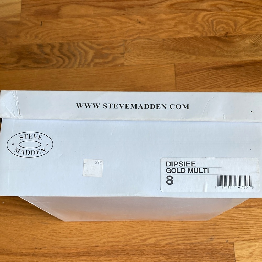 Steve Madden Platform Stud Gold Crystal Embellished Heels - Picture 2 of 9